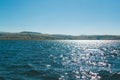 Beatiful Lake with the blue sky at High noon