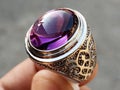 Beatiful Natural Amethyst Quartz On Ring