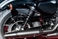 Beatiful, new motorcycle engine close up Royalty Free Stock Photo