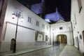 Beatiful night urban landscape in Warsaw oldtown