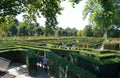 Beatiful park labyrinth in Schoenbrunn, Vienna Royalty Free Stock Photo