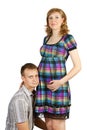 Beatiful pregnant couple Royalty Free Stock Photo