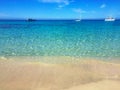 Beatiful Sunny Beach day in Formentera Spain. Royalty Free Stock Photo