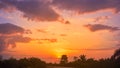 Beatiful sunset with cloudy.Horizontal dusk landscape Royalty Free Stock Photo