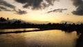 Beatiful sunset panorama