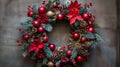 Beatiful traditional christmas wreath