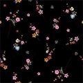 Beatiful and trendy of liberty small booming floral and meadow flowers seamless pattern in vector,Dessign for fashion,fabric,