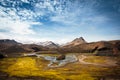 Beatiful view of valley and river in iceland Royalty Free Stock Photo