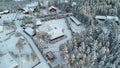 Beatiful village and house in winter in Russia