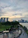 Beautiful City scape in the afternoon at singapore Royalty Free Stock Photo