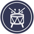 beating drum circular icon symbol Royalty Free Stock Photo