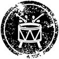 beating drum distressed icon Royalty Free Stock Photo