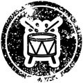 beating drum distressed icon Royalty Free Stock Photo