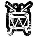 beating drum distressed icon Royalty Free Stock Photo