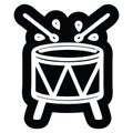 beating drum icon Royalty Free Stock Photo