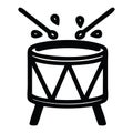 beating drum icon symbol Royalty Free Stock Photo