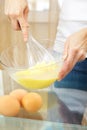 Beating eggs Royalty Free Stock Photo