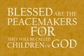 Beatitudes Peacemakers Brown Royalty Free Stock Photo