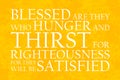 Beatitudes Righteousness Plain Text Yellow Orange