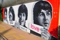 Beatles painting on a wall