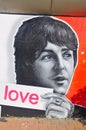 Beatles painting on a wall Royalty Free Stock Photo