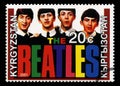 Beatles Postage Stamp from Kyrgyzstan Royalty Free Stock Photo