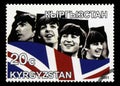 Beatles Postage Stamp from Kyrgyzstan Royalty Free Stock Photo