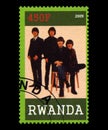 Beatles Postage Stamp from Rwanda Royalty Free Stock Photo
