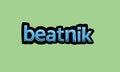 beatnik writing vector design on a green background