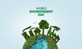 #BeatPlasticPollution, World Environment day concept Royalty Free Stock Photo
