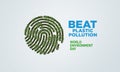 #BeatPlasticPollution, World Environment day concept Royalty Free Stock Photo