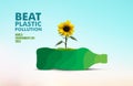 #BeatPlasticPollution, World Environment day concept 2023 Royalty Free Stock Photo