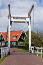 Beatrix bridge in village Marken Royalty Free Stock Photo