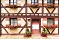 Beatuful wondows and doors architecture of Nuremberg buildings, Germany Royalty Free Stock Photo