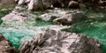 Beatuiful Valbona river in Albania water rocks nature Royalty Free Stock Photo