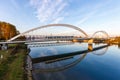 Beatus Rhenanus Bridge for trams over Rhine River between Kehl and Strasbourg Germany France