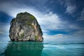 Beaty limestone rock in the ocean, Krabi, Thailand Royalty Free Stock Photo