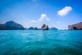 Beaty limestone rock in the ocean Royalty Free Stock Photo