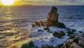 Beatyful rocks with a island view