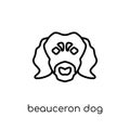 Beauceron dog icon. Trendy modern flat linear vector Beauceron d