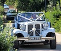 Beauford car wedding bride Royalty Free Stock Photo