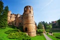 Beaufort castle ruins on spring day in Luxembourg Royalty Free Stock Photo