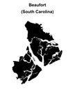 Beaufort outline map Royalty Free Stock Photo