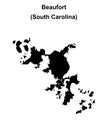 Beaufort outline map Royalty Free Stock Photo