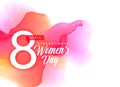 Beauful women`s day background with vibrant watercolor effect