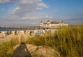 Beauitfl coastal view of Ahlbeck pier in Usedom Royalty Free Stock Photo