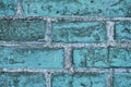 Beauitful old and weathered blue brick walls with cracks fround all over europe