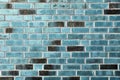 Beauitful old and weathered blue brick walls with cracks fround all over europe