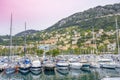 Beaulieu-sur-Mer - France: 16.05.2021 Port harbour marina bay yachts boats, maritime travel summer holiday. Evening