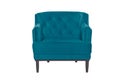 Beaultiful blue armchair. Modern designer chair on white background.